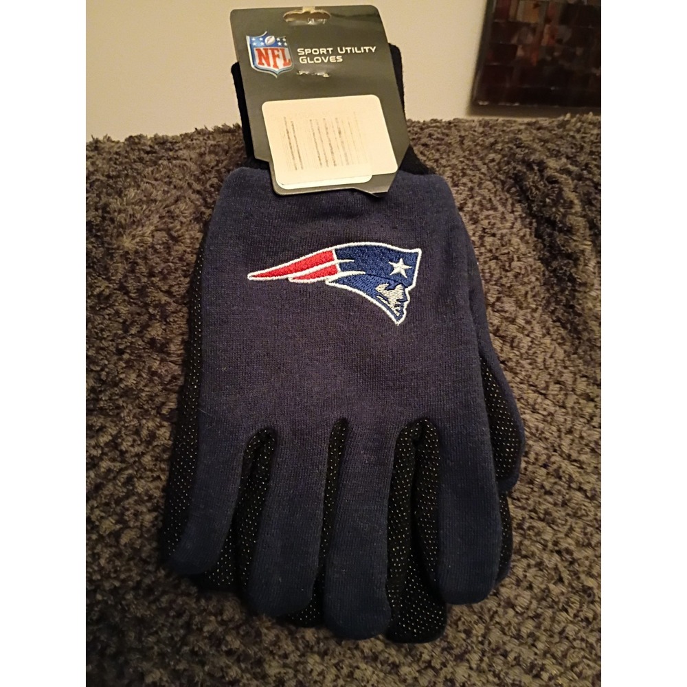 New NFL Utility Work Sport Garden Grip Gloves Blue - Picture 2 of 4